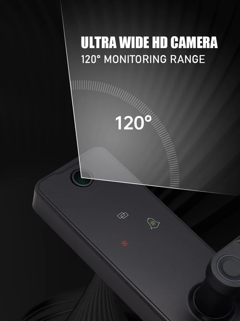 Tuya Wifi Fingerprint Smart Door Lock Digital Electronic Lock Remote Unlock Keyless Security Anti-theft Smart Home Hotel Office