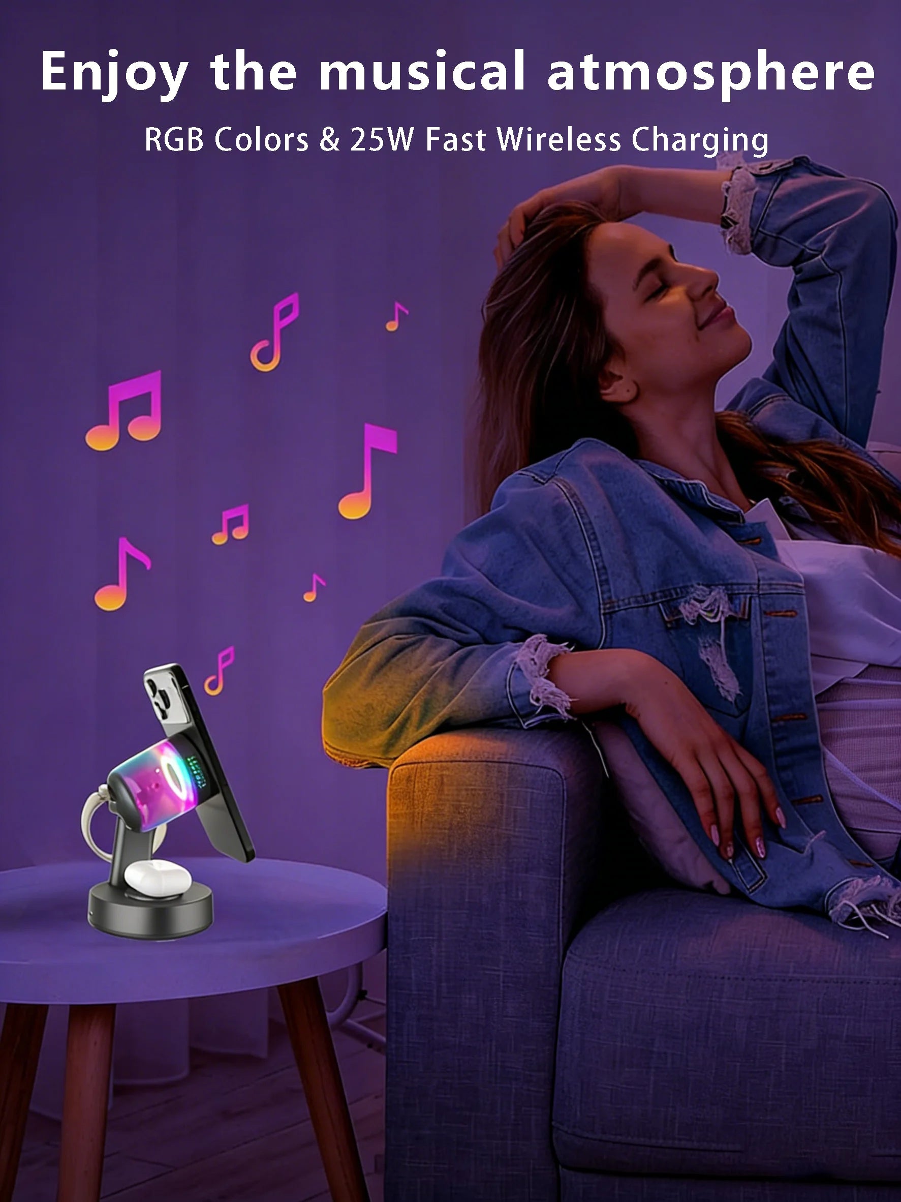 3-in-1 Wireless Charger: Qi Certified Fast Charging for Apple Devices Tidesmit