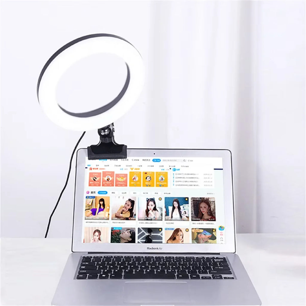 Clip-On 6-Inch LED Ring Light for Phone & Webcam - LED-001 Tidesmit