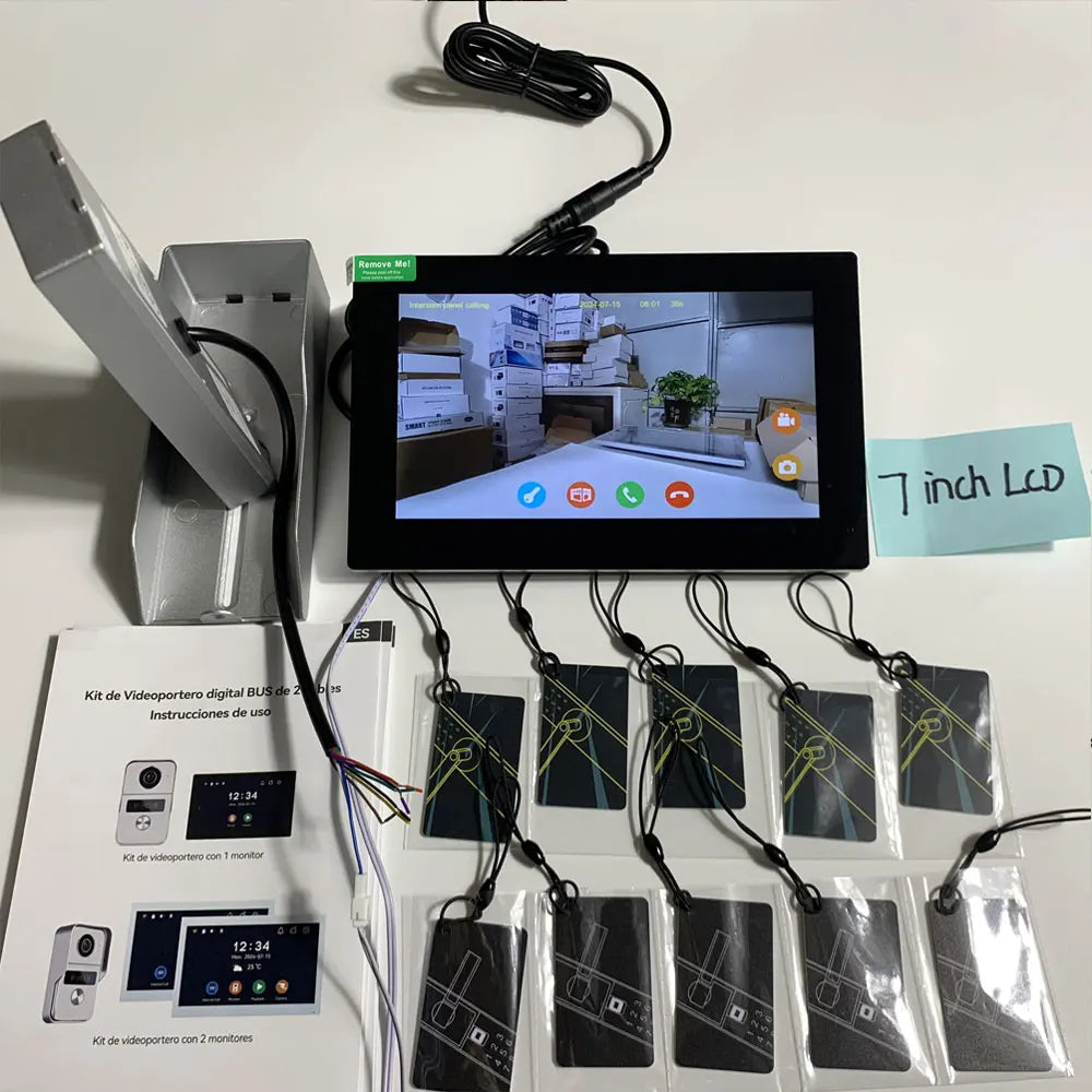 7/10inch Touch Screen 5G WiFi Video Doorbell 2-Wire TUYA Smart 1080P Camera Video Doorphone Intercom Password IC Card APP Unlock