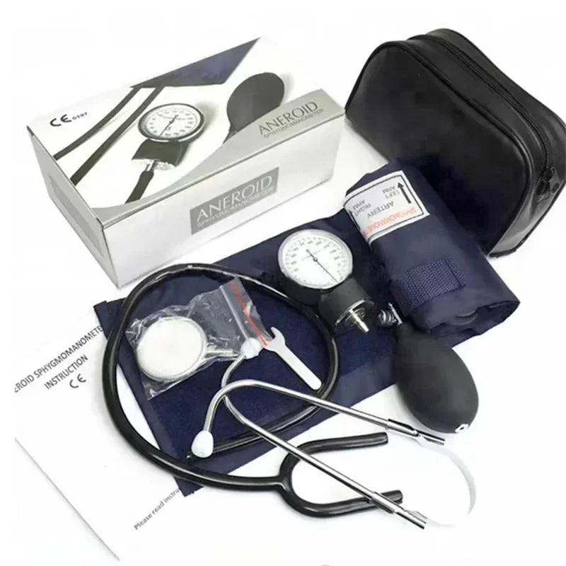 BP Upper Arm Sphygmomanometer Manual Blood Pressure Stethoscope with Zipper Bag for Adult Home Use Blood Pressure Monitor