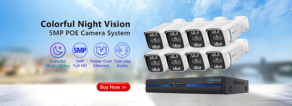 Movols H.265 3MP 5MP Wireless CCTV System Two Way Audio Waterproof PTZ WIFI IP Security Camera 10CH NVR Video Surveillance Kit