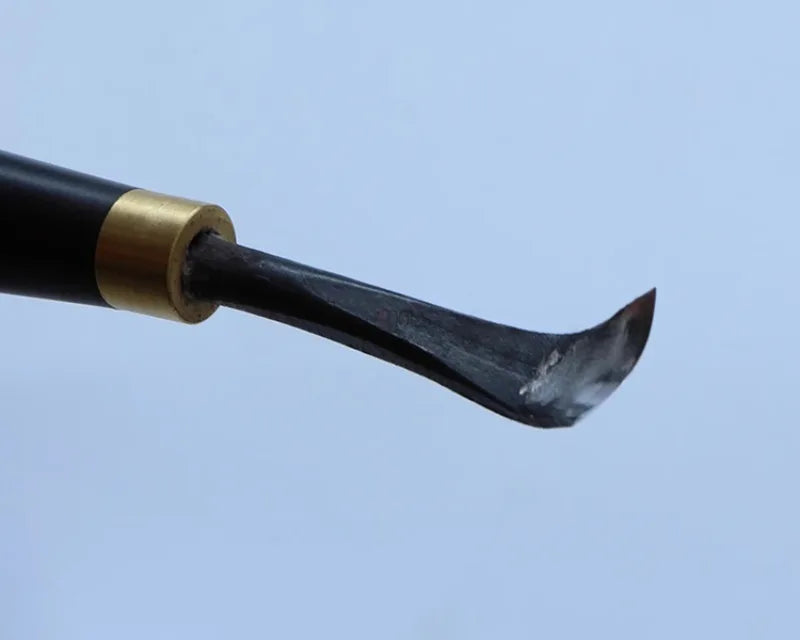 Woodworking DIY Spoon Digging Knife Precision Carving Special Curved Knife Professional Craftsman Tree-root Carving Chisel Tools