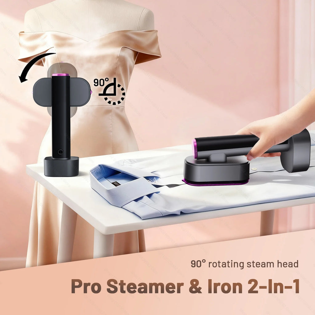 Tidesmit portable mini handheld garment steamer showcasing compact design for travel clothes ironing and fabric care