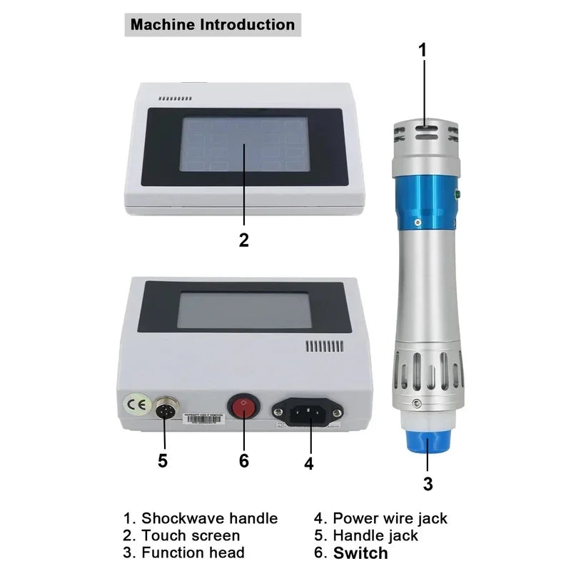 Shockwave Therapy Machine for Deep Tissue Muscle Relief - 7 Heads Massage Chairs Tidesmit