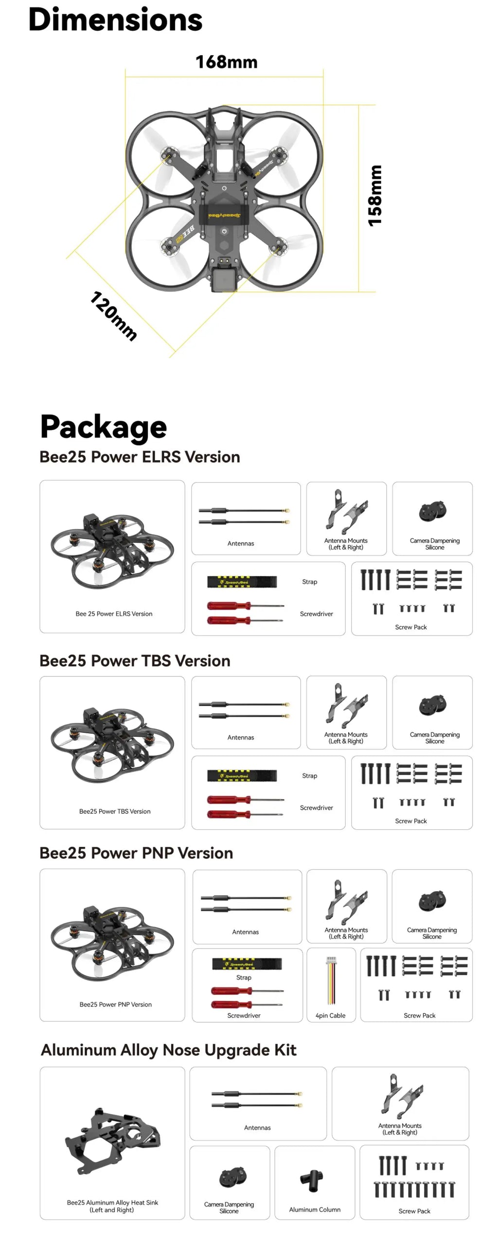 SpeedyBee Bee25 Cinewhoop 2.5 Inch FPV Drone - DJI O3 Air Unit Compatible Tidesmit