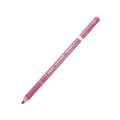 Professional mauve wood lip liner pencil for long-lasting, waterproof makeup, isolated on a white background.