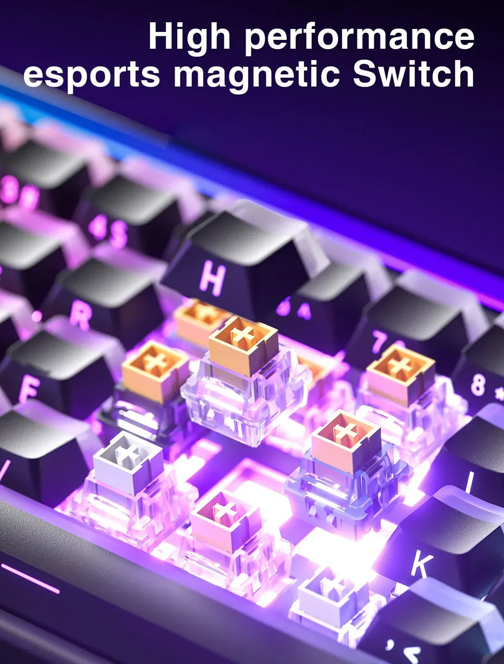 AULA HERO 68 HE E-sports Gaming Magnetic Switch Keyboard 60% Wired RGB Hot Swap 8K Return Rate Custom Mechanical Keyboard