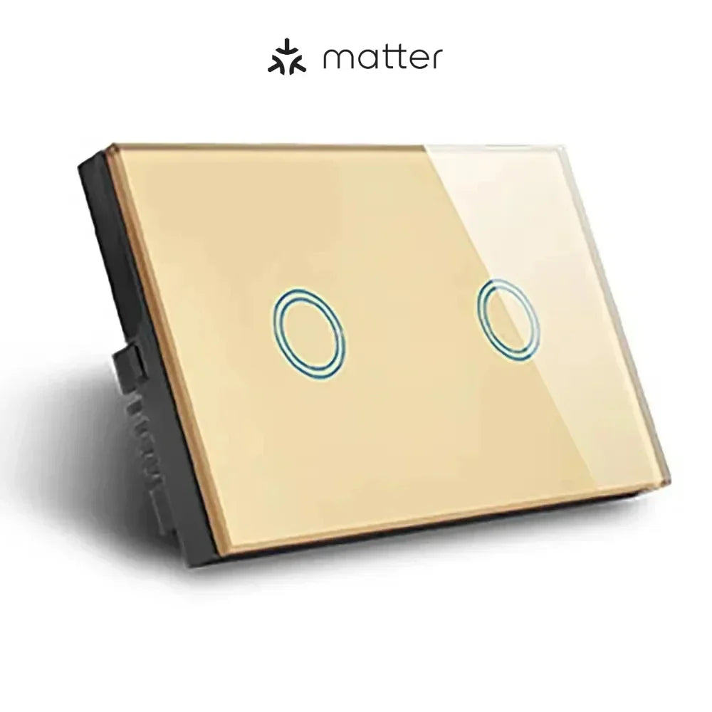 Melery Matter over WiFi Smart Light Switch Glass Touch Sensor Remote Control by Alexa GoogleApple Home Siri Homekit SmartThings