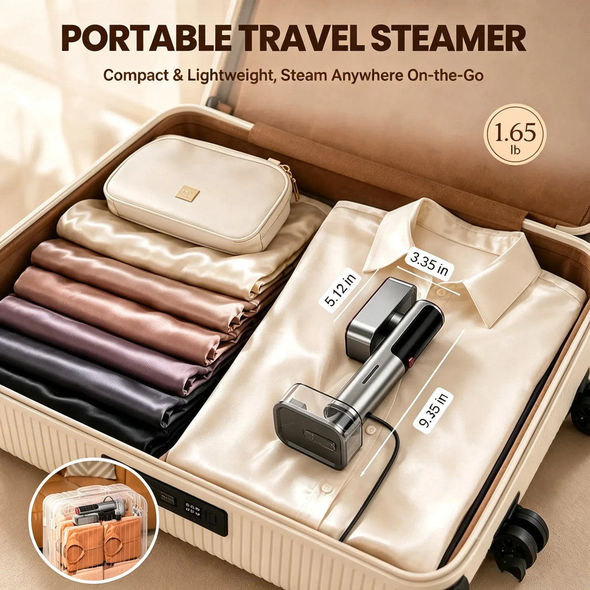 Tidesmit 1800W Portable Handheld Clothes Steamer