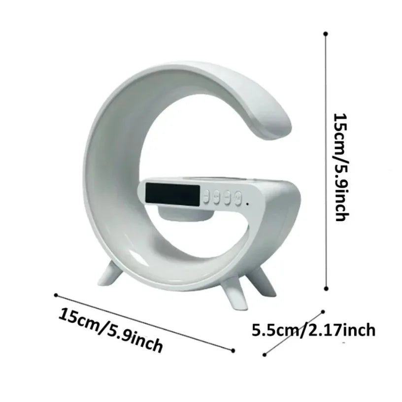 Wireless Charging Alarm Clock Speaker with Ambient Light & Bluetooth Tidesmit
