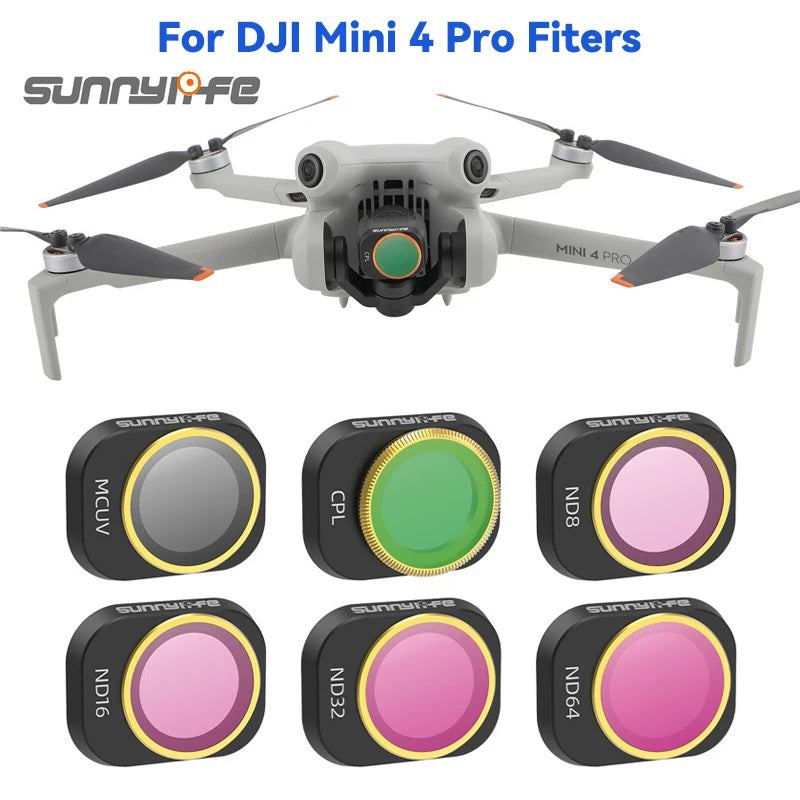 DJI Mini 4 Pro Lens Filters Set | Optical Glass Drone Camera Kit Tidesmit