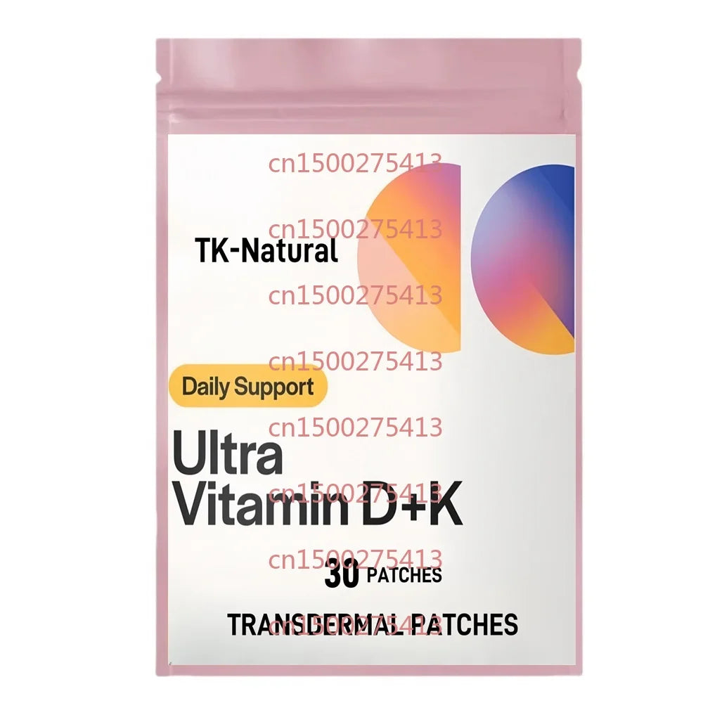 Tidesmit 30 Vitamin D3 K2 Transdermal Patches for bone strength, calcium absorption, and immune support.