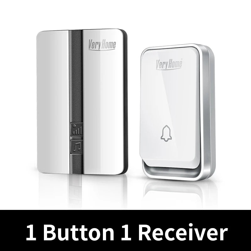 K33 Wireless Doorbell Waterproof Self-powered Button Smart Door Bell Sets Home Welcome Outdoor House Chimes  Receiver