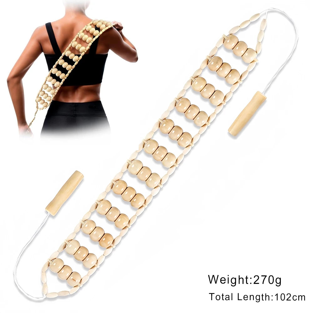 Wooden Lymphatic Drainage Massager Tool for Targeted Body Contouring Back Massage Instrument Body Roller A Tidesmit