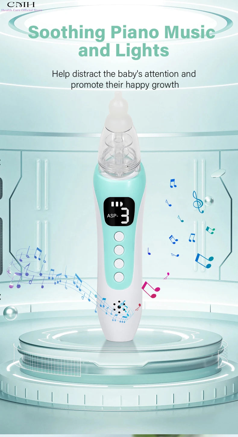Tidesmit Electric Nasal Aspirator, USB Rechargeable, 3 Suction Modes Back Massage Instrument Tidesmit