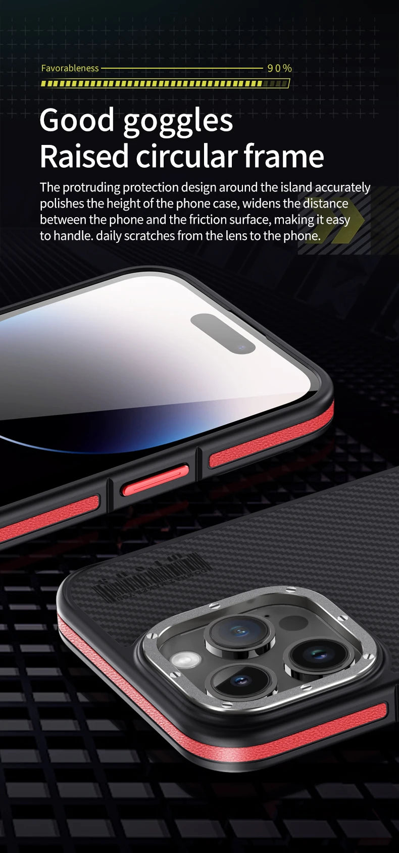 Aramid Fiber Magnetic Case for iPhone 15 Pro - Military-Grade Protection Tidesmit