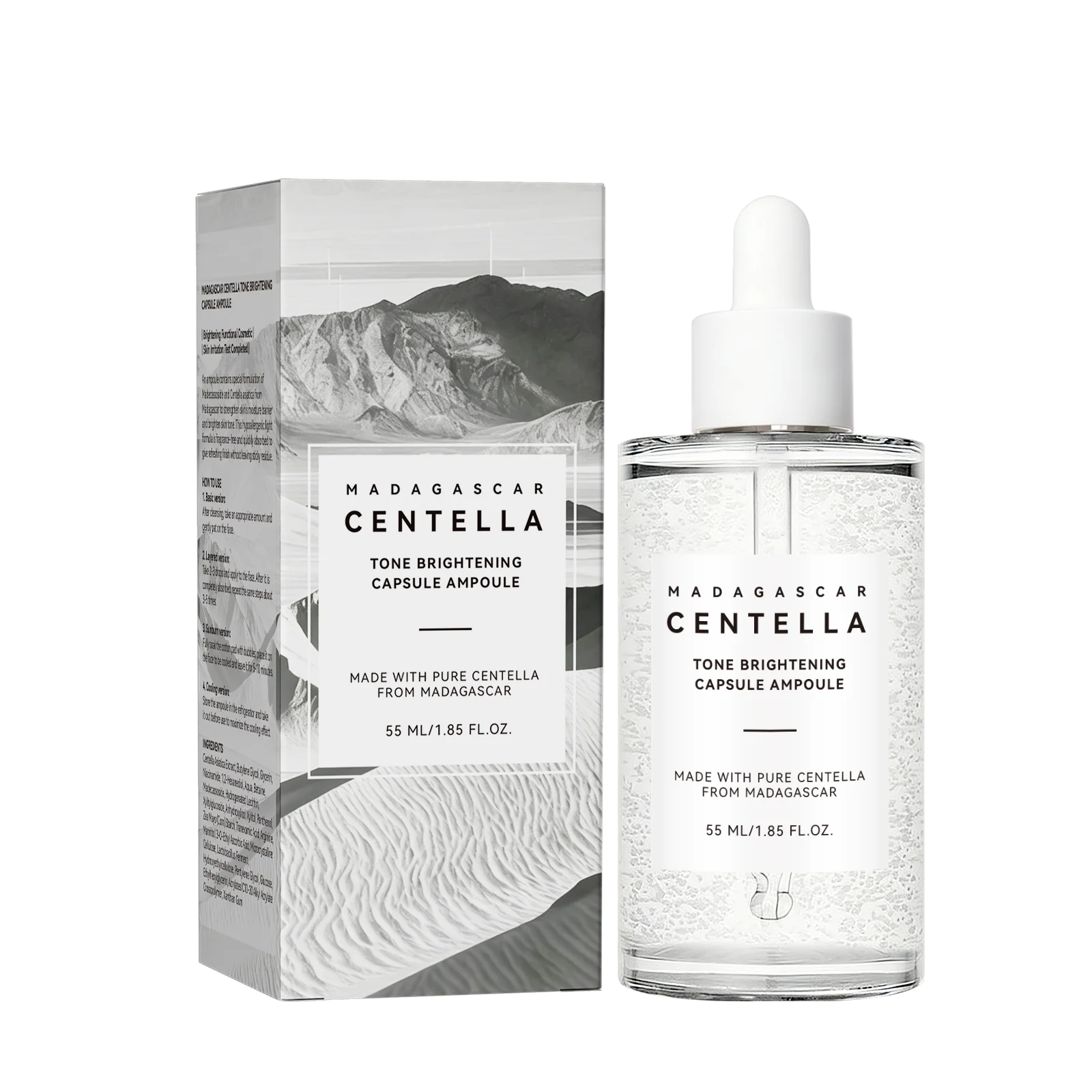 Brightening Centella Niacinamide Serum 55ml - Hydrating Ampoule Soothes Uneven Skin Tone & Boosts Radiance for a Clear Glow.