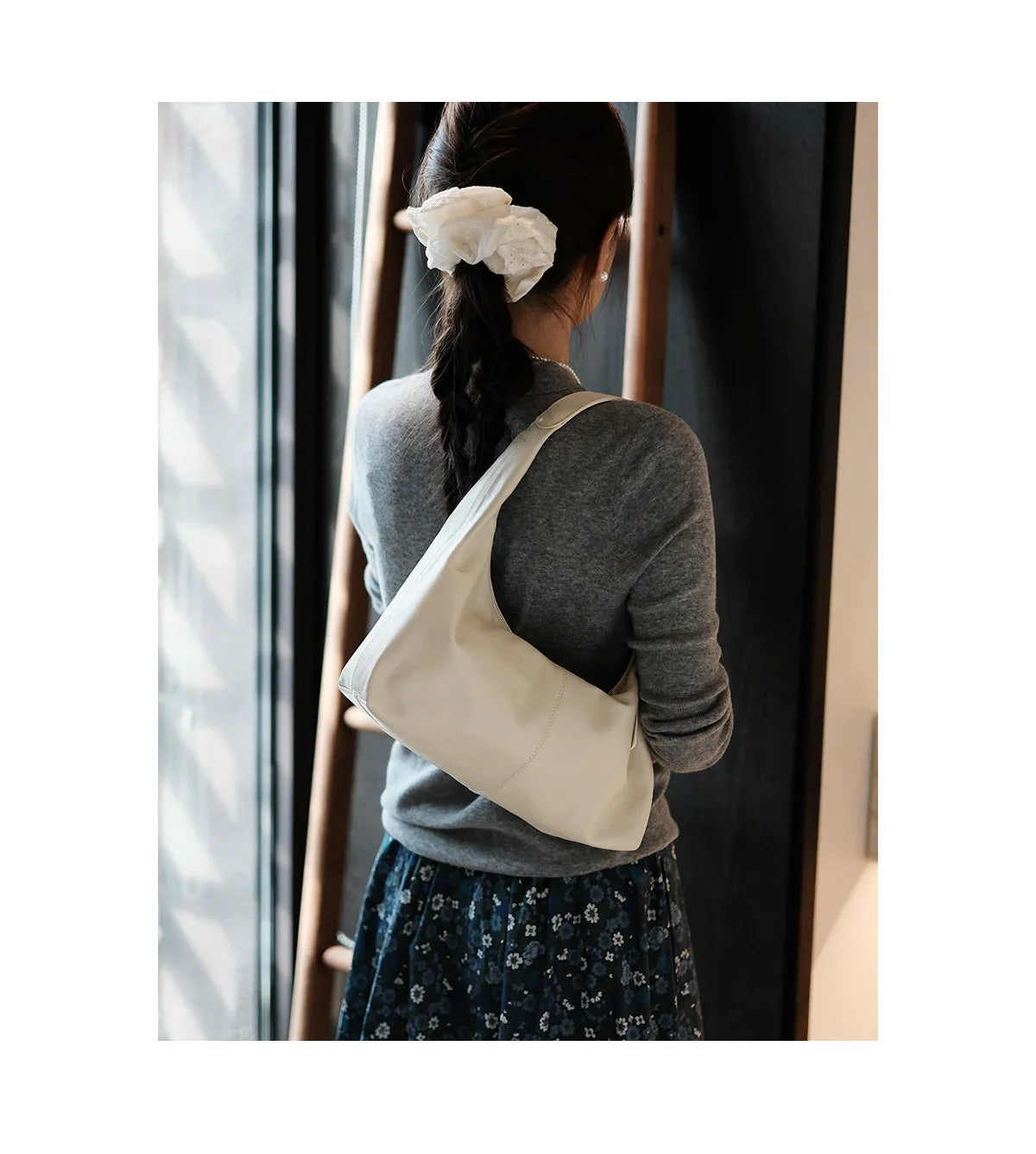 casual designer high quality soft vegetable tanned cowhide ladies shoulder bag fashion genuine leather women underarm bag