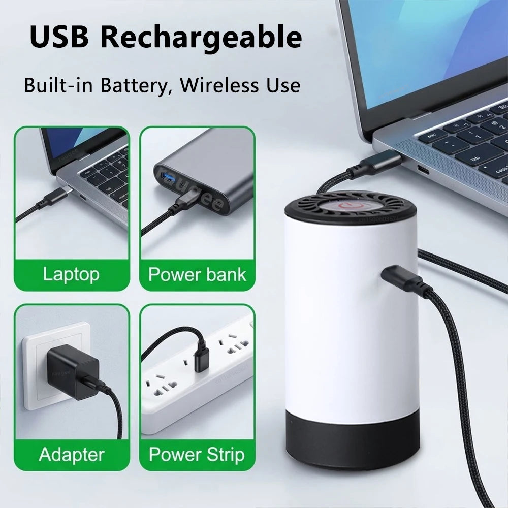 Electric Vacuum Sealer Pump Mini Handheld Vacuum Pump with Food Vacuum Bags USB Rechargeable Portable Mini Vacuum Sealer Machine