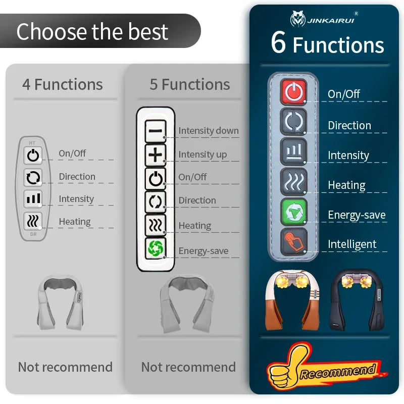 Electric Back Massager with Heat for Deep Tissue Muscle Relief Back Massage Instrument Tidesmit