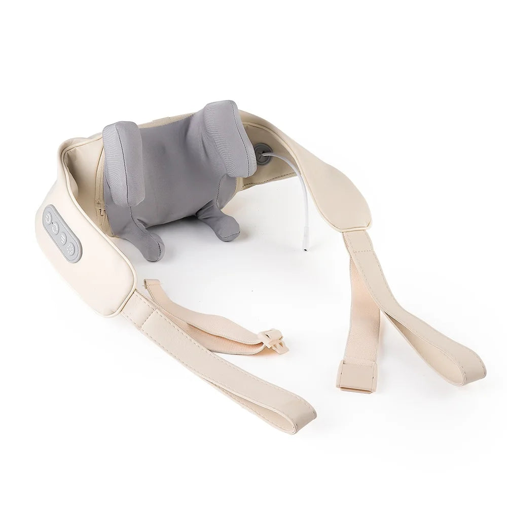 Wireless Electric Neck and Shoulder Massager with Heat Therapy Back Massage Instrument Tidesmit