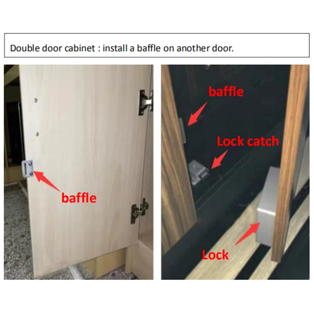 T3 Invisible RFID Free Hole Sensor Cabinet Lock Wardrobe Shoe Drawer Door Lock Automatic Authorization Locker