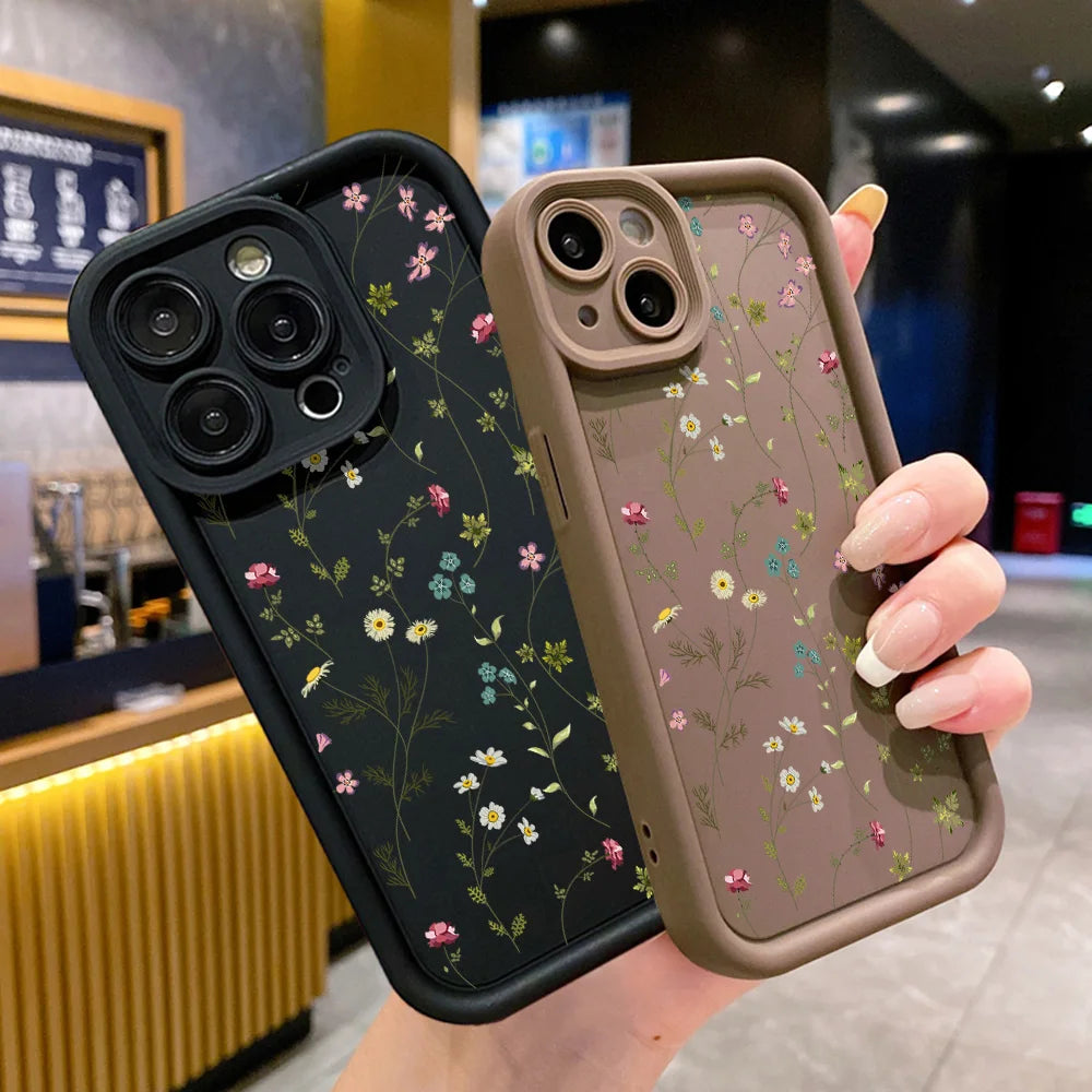 Flower Phone Case for iPhone, Shock-Absorbing Military-Grade Cover Tidesmit