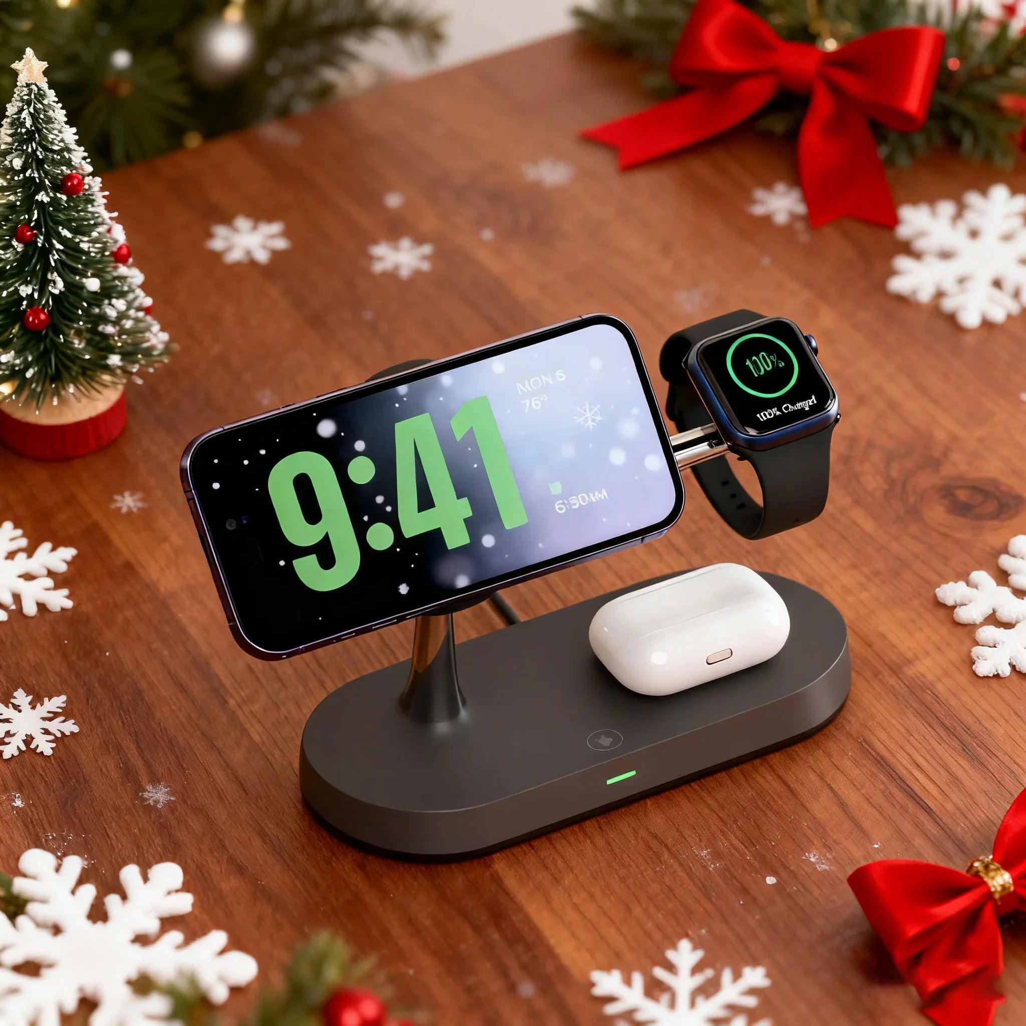 3 in 1 wireless charger station for iphone 17 /pro max 16 15 and for iwatch 9 8 7 6 the best Christmas and Halloween Gifts