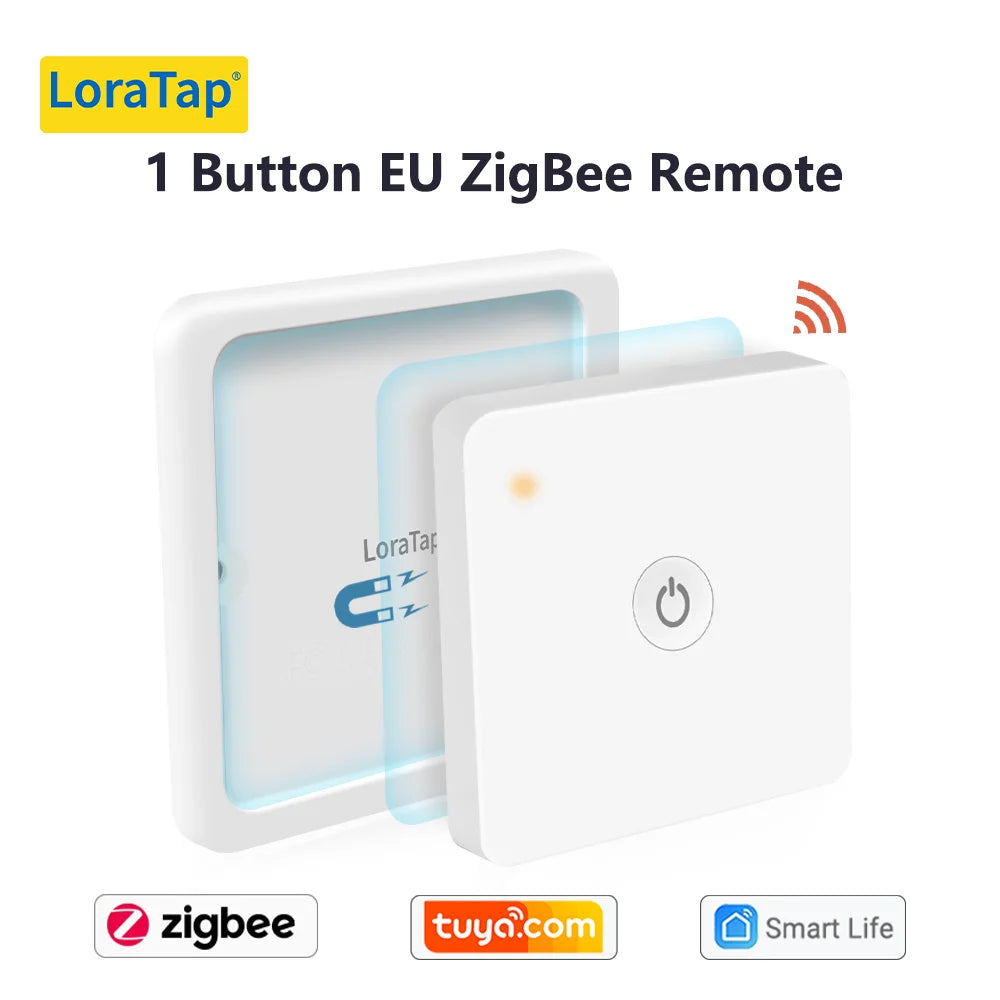 ZigBee Smart Scene Switch Wireless Remote Controller | Tidesmit EU 1 Button EU Remote China Mainland Tidesmit