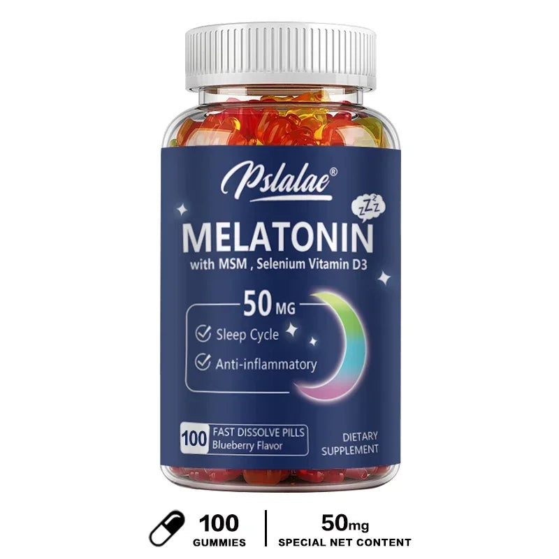 Melatonin Gummies 50 Mg - Helps Support Deep Sleep, Sleep Vitamin, Promotes Falling Asleep Quickly
