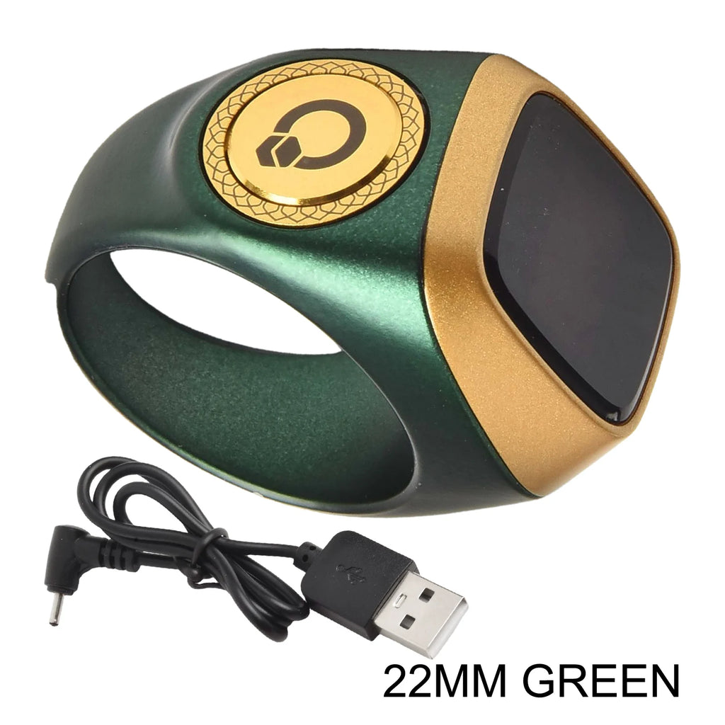 Smart Zikr Ring With Digital Counter, Vibration Alerts, and Health Tracking Tidesmit