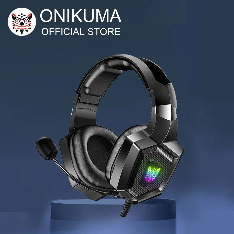 Wired Gaming Headphones With HD Mic and RGB Lights - Tidesmit Tidesmit