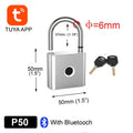 Tuya Fingerprint Padlock Bluetooth Smart Home Door Lock 20 Groups Fingerprint Safe Backup Key USB Charging For Home House Garage