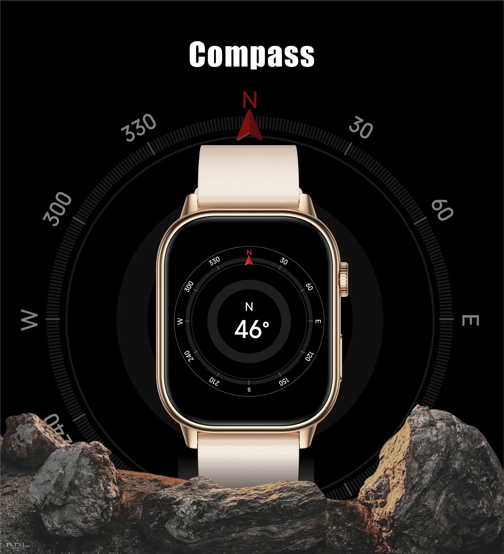 New Smartwatch Sports GPS tracker AMOLED Men Compass Military Outdoor Sports Bluetooth Call Watch 2.01 inch HD screen for Andrio