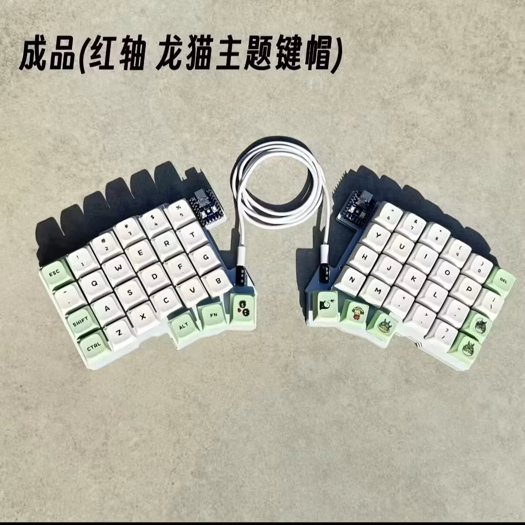 Silakka54 Split Keyboard Wired Hot Swap Support QMK/VIAL Keyboard Ergonomics RP2040zero Customized PC Gamer Accessories