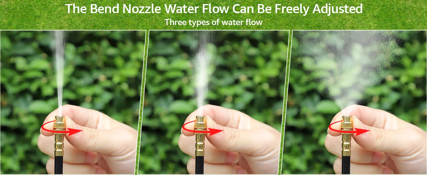 Drip Irrigation System 100FT 1/4" 2026-Upgrade Garden Sprinkler Kit With 16PCS 360° Adjustable Automatic Misting Watering System