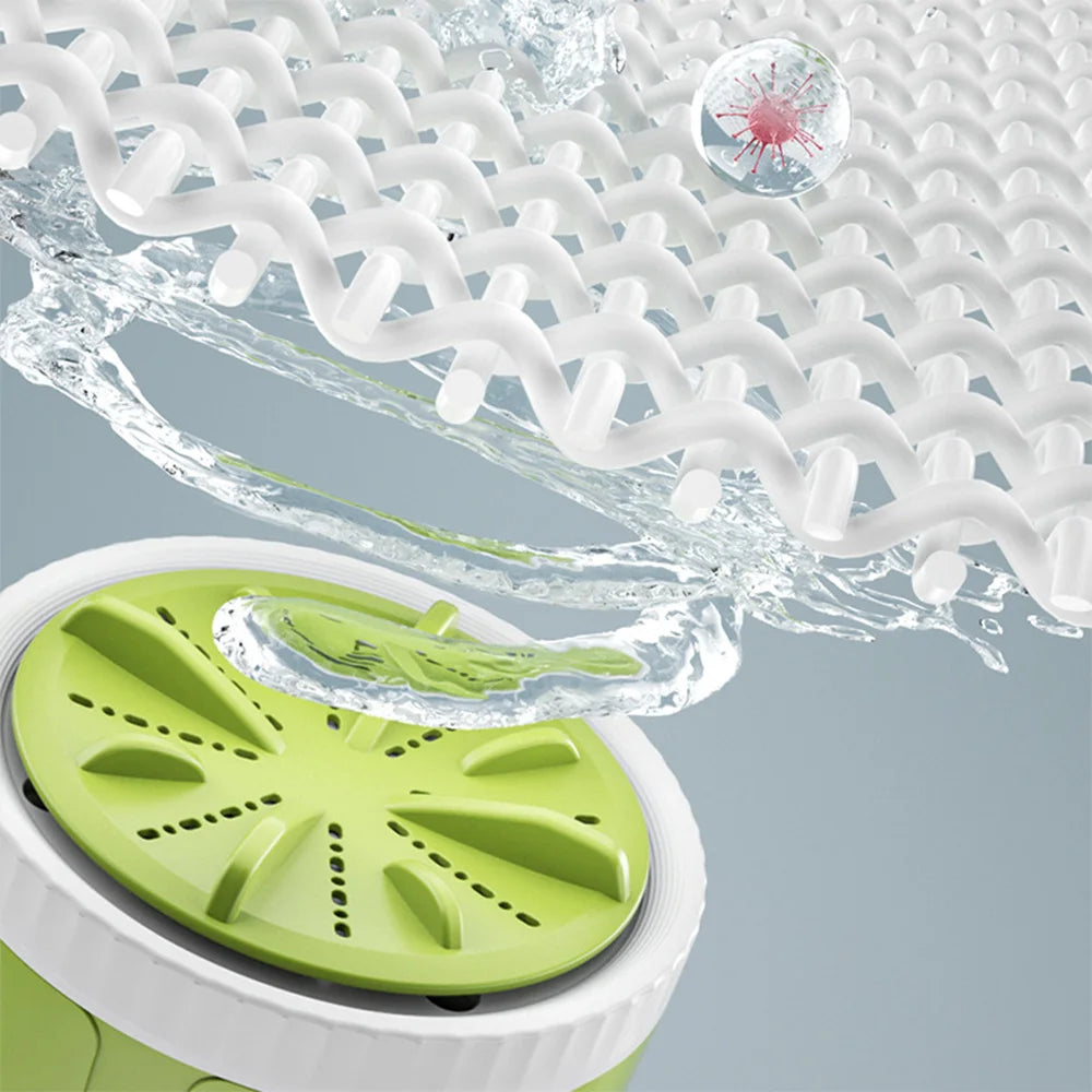 Tidesmit portable ultrasonic mini washing machine with USB turbo rotating feature for travel laundry and dishwashing