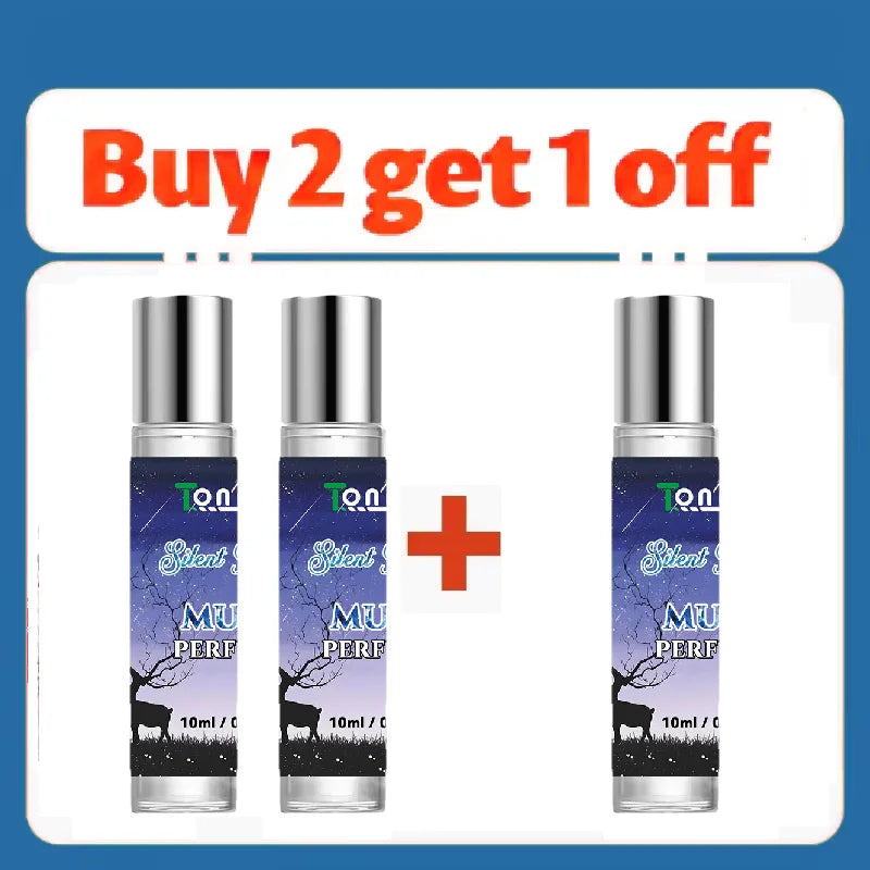 Tonmy Musk Pheromone Perfume for women: 10ml rollerball bottles, natural fresh scent for dating and attraction.