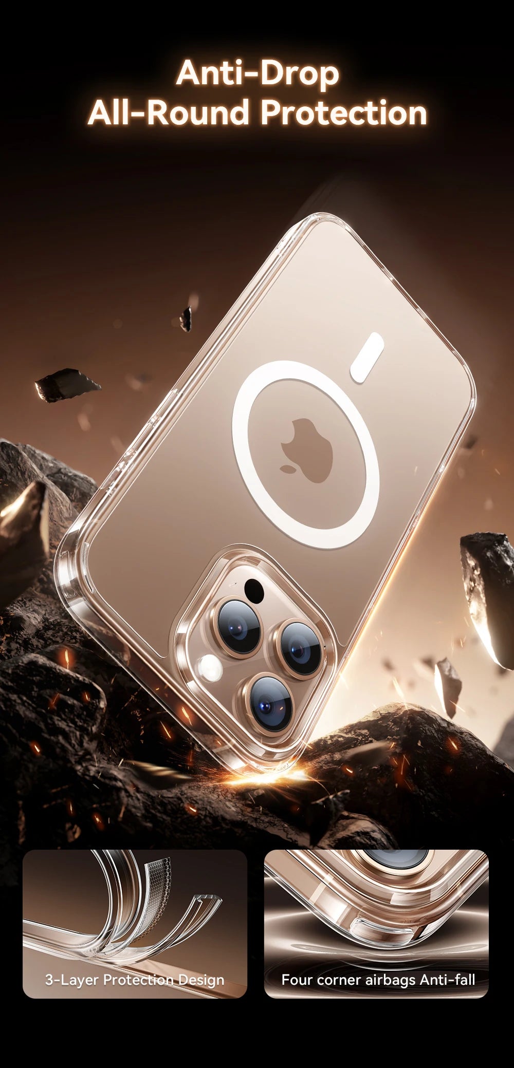 iPhone 17 Pro Max Magnetic Case | Shock-Absorbing Frosted Matte Cover Tidesmit