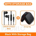 Wired Earbuds with Mic 3.5mm HiFi Bass Sports Headset by Tidesmit Black With Bag China Mainland Tidesmit