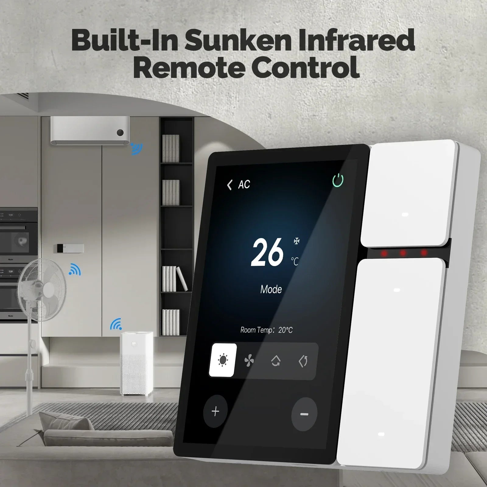 Smart Home Control Panel 3.5 Inch WiFi Touch Screen EU Model Tidesmit