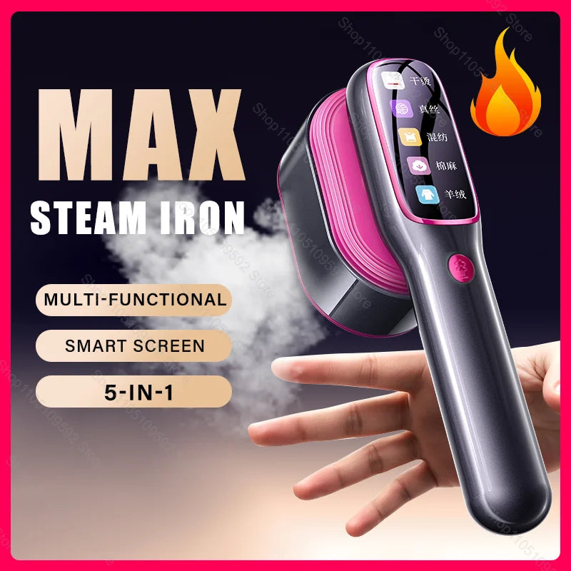Tidesmit portable handheld garment steamer for fast ironing of clothes, compact mini travel fabric press machine.