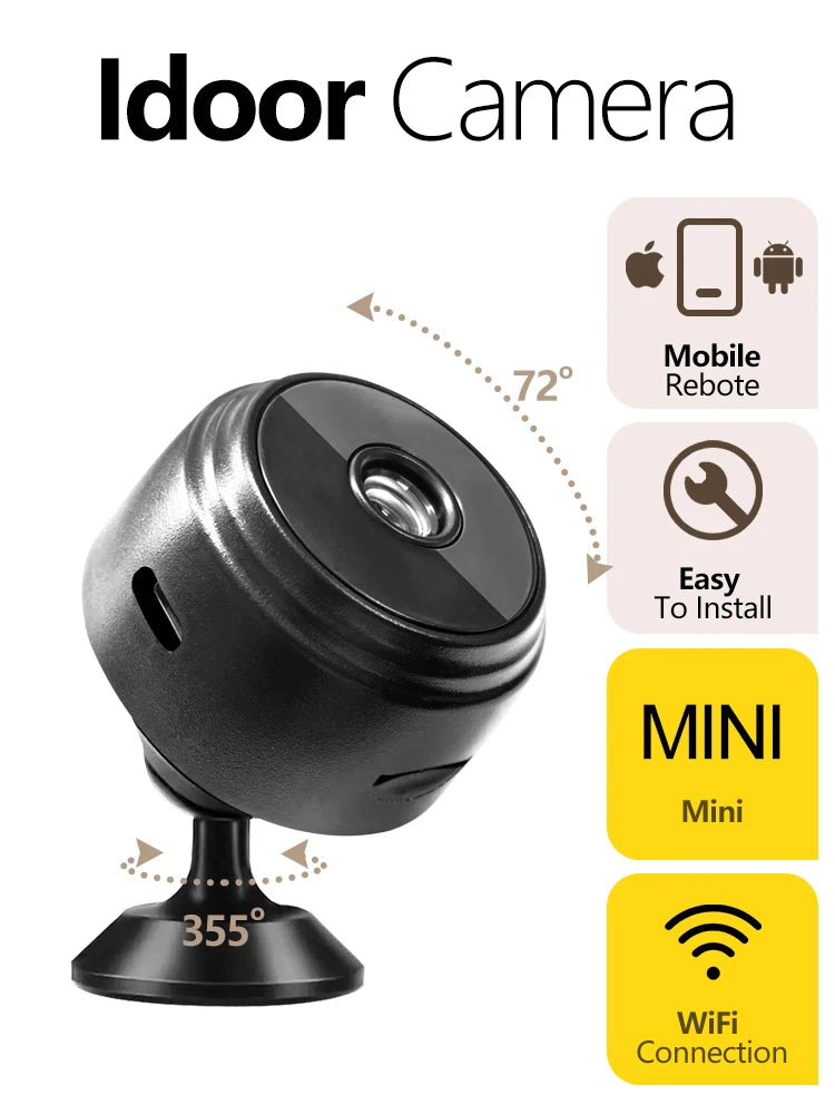 A9 WiFi Mini Camera Wireless Video Recorder Voice Recorder Security Monitoring Camera Smart Home For Infants And Pets
