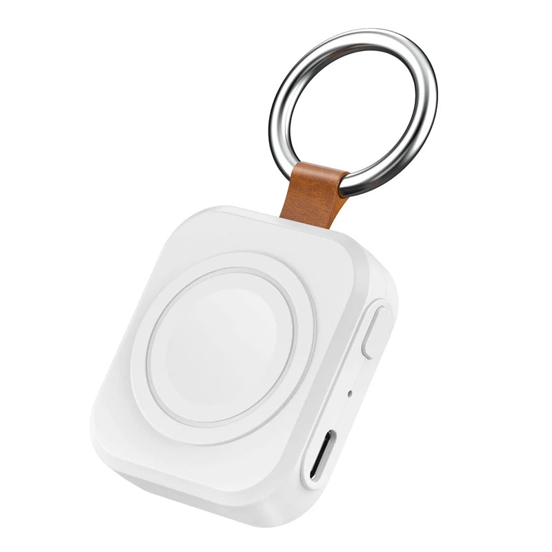 Portable Magnetic Watch Charger for Apple & Samsung Fast Charging White For Apple Tidesmit