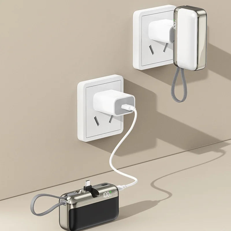 20000mAh Portable Charger with Built-in Cable - Fast Charging PD Tidesmit