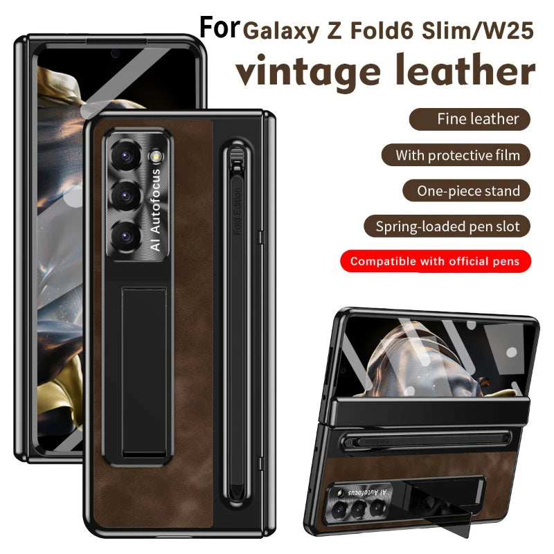 Samsung Galaxy Z Fold 7 Case with S Pen Holder and Kickstand Tidesmit