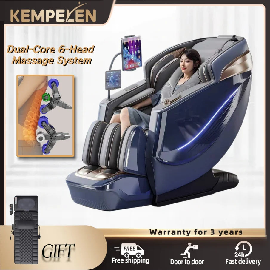 6D Dual-Core Electric Massage Chair with SL Track and Heat Therapy Body Shaping Massage Equipment Tidesmit