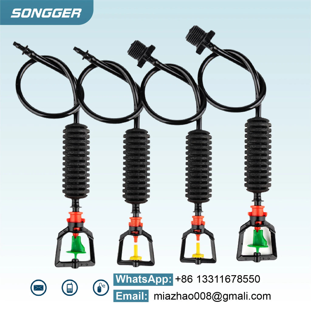 Greenhouse Hanging Mist Sprayer 360° Rotating Irrigation Spray Nozzle Fogging Sprinkler Nozzle for Garden Irrigation