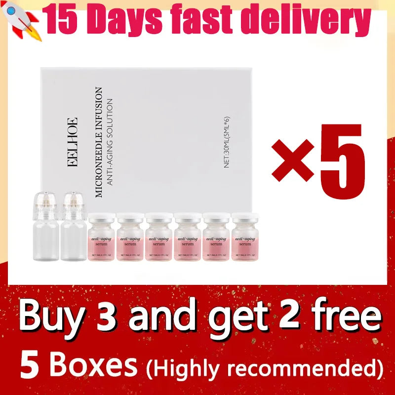 Complete Facial Care Kit 2 Tools & 6 Essence Bottles Hydrate Nourish Firm Skin Reduce Fine Lines Anti-Aging Collection